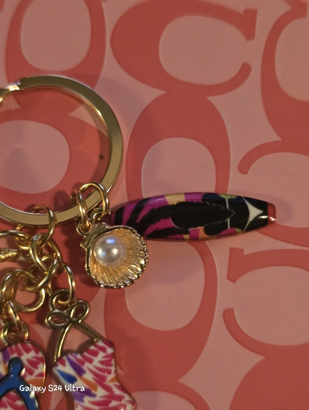 Beach Theme Bag Charm/ Keychain NEW